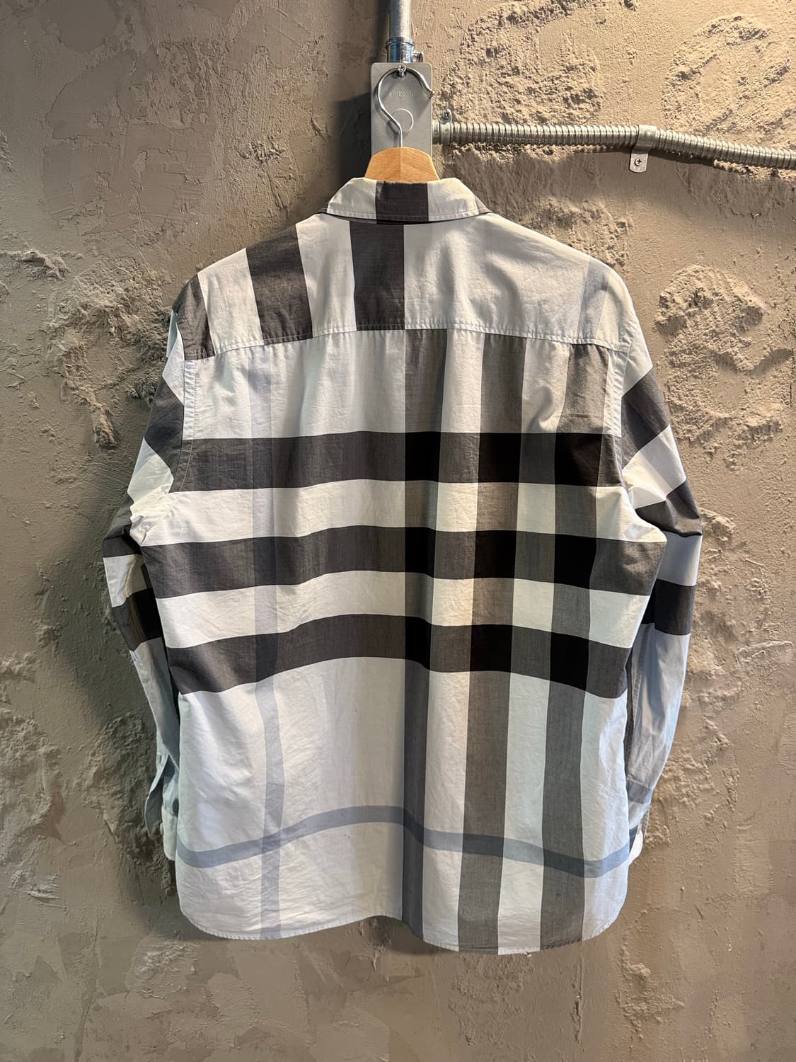 L 버버리 BURBERRY 런던 잉글랜드 체크 셔츠 라이트블루 상품이미지10