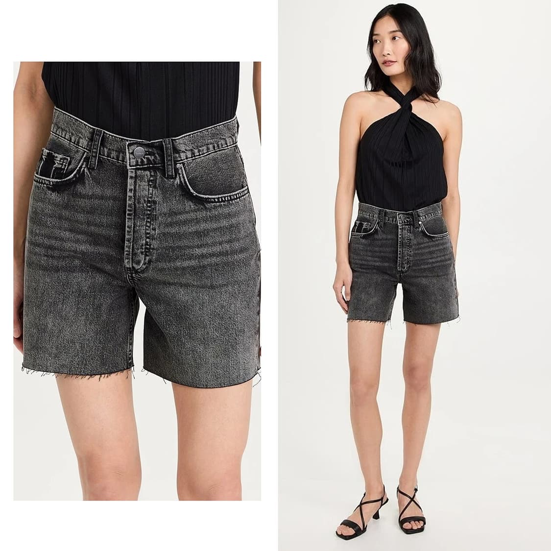 애니빙 ANINE BING 블랙 데님 숏팬츠 상품이미지1