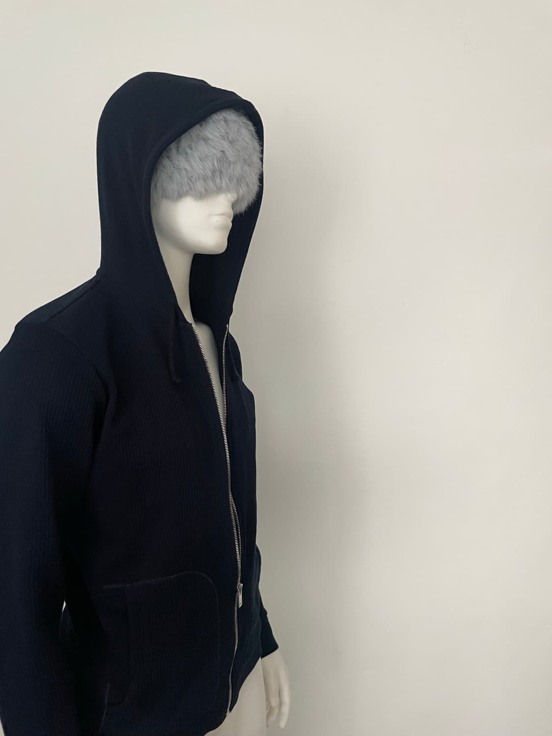 rib knit hoodie zip up 상품이미지1