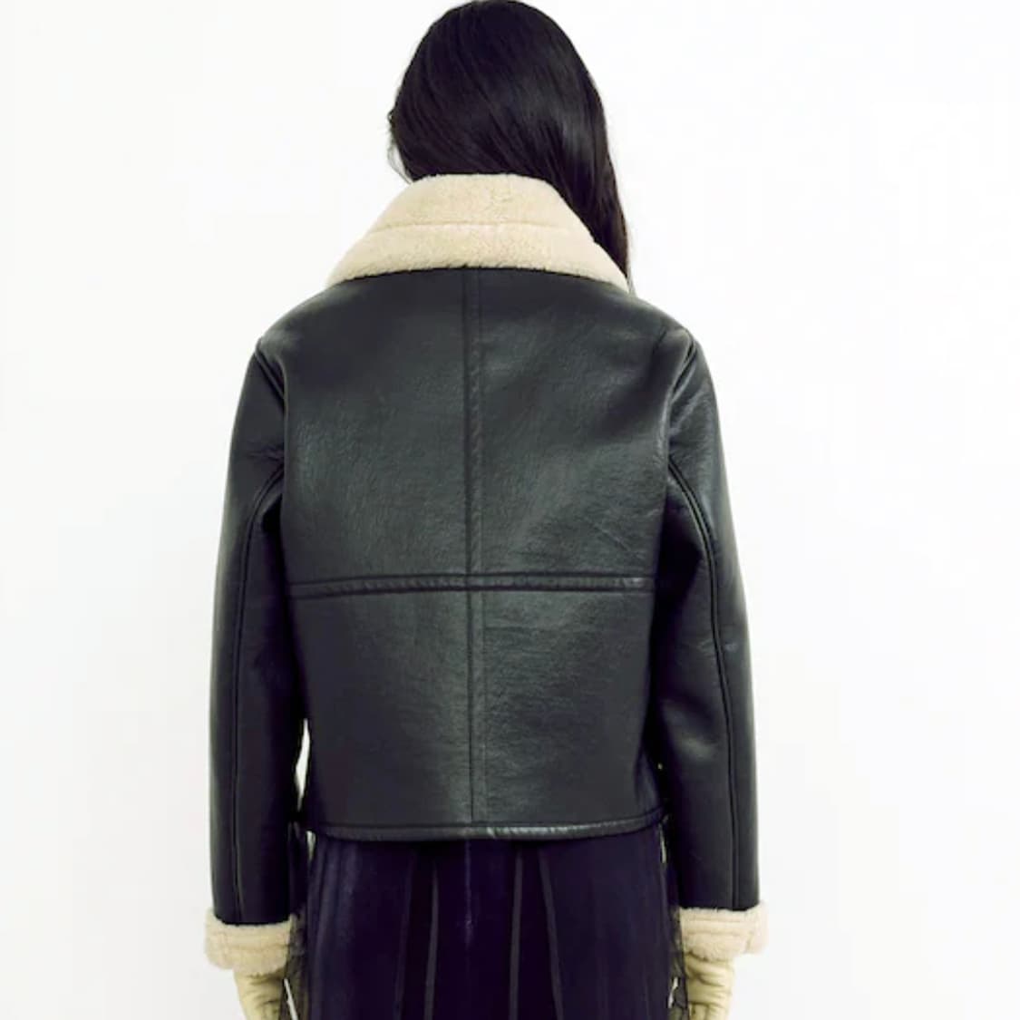 구호(KUHO) 시어링 페이크 레더 무스탕자켓 55-66 상품이미지4