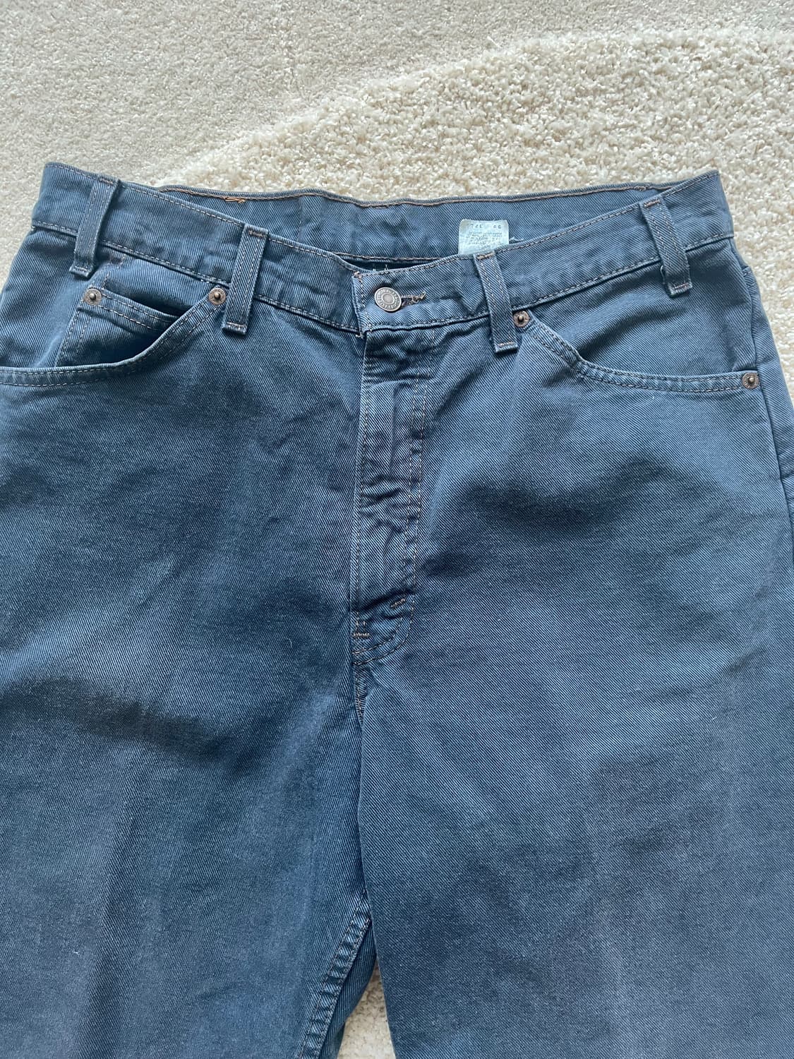 90s Levi's 오렌지탭 네이비 데님 쇼츠 (31-32) 상품이미지5