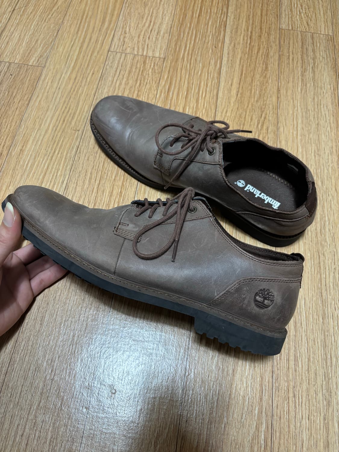 팀버랜드 브라운 가죽 남성 구두 상품이미지3