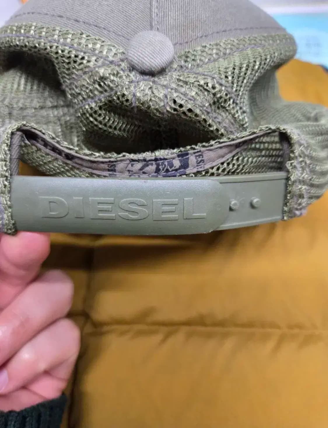 디젤 DIESEL 빈티지 메쉬볼캡 모자 카키 상품이미지7
