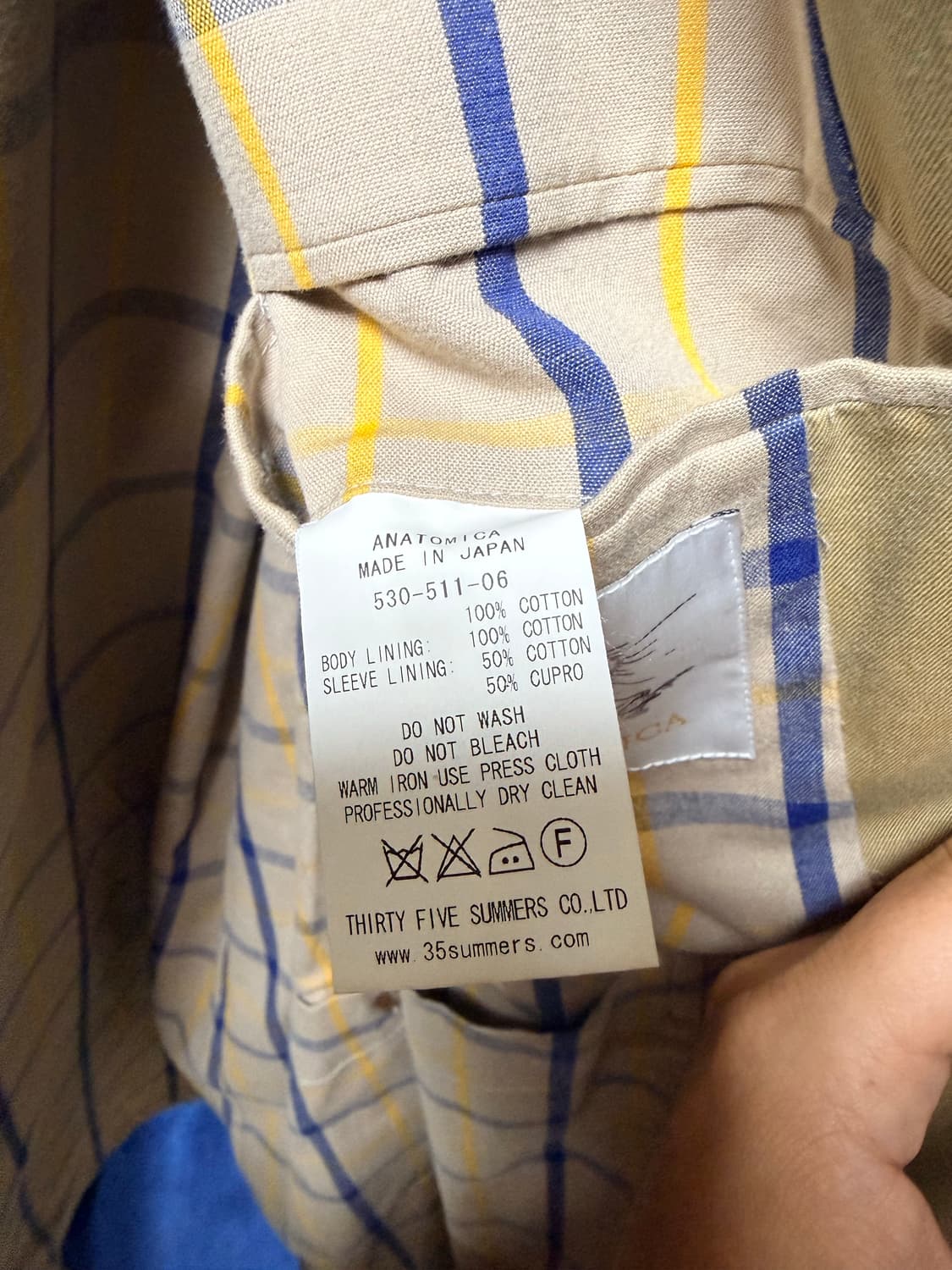 아나토미카 ANATOMICA 싱글 래글런 개버딘 코트 상품이미지6