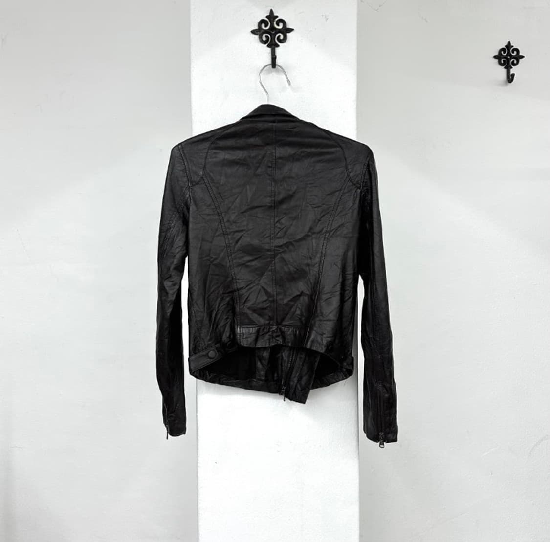 Vintage leather jacket black 상품이미지4