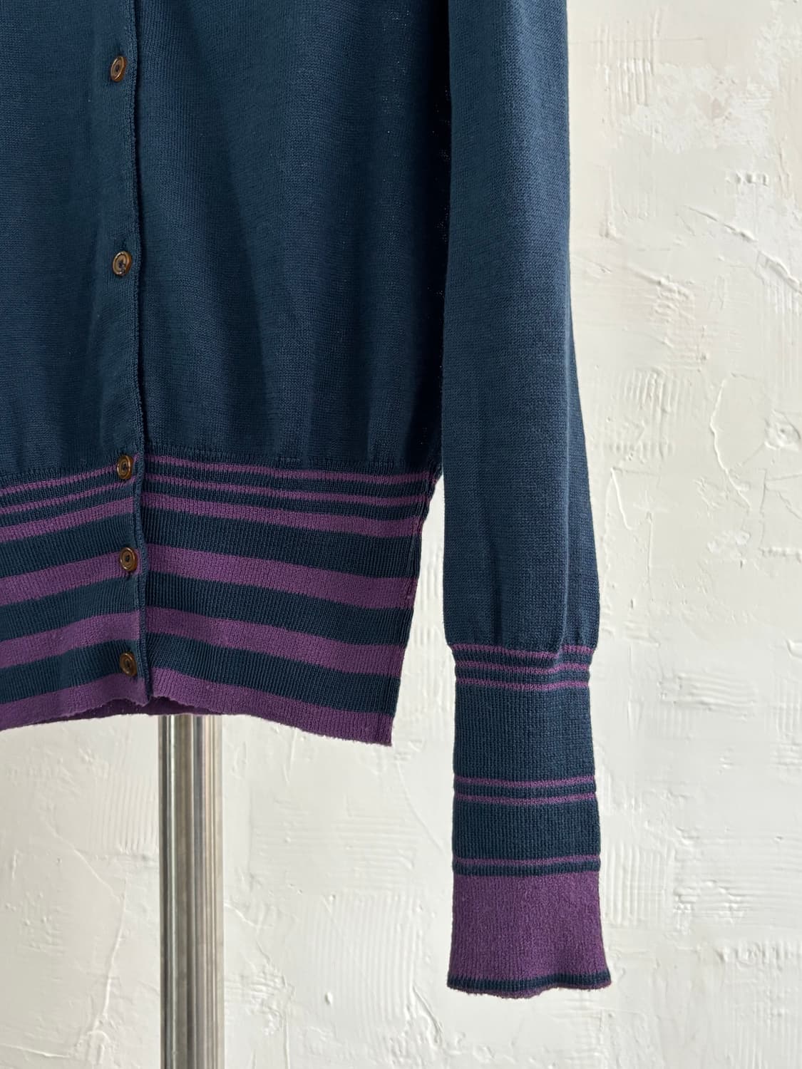 Vivienne Westwood 비비안웨스트우드 블루 퍼플 라운드 가디건 상품이미지5
