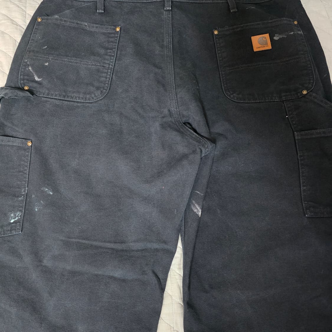 [40X30] 빈티지 칼하트 더블니 B01 BLK 워크팬츠 페인팅 BK3 상품이미지6