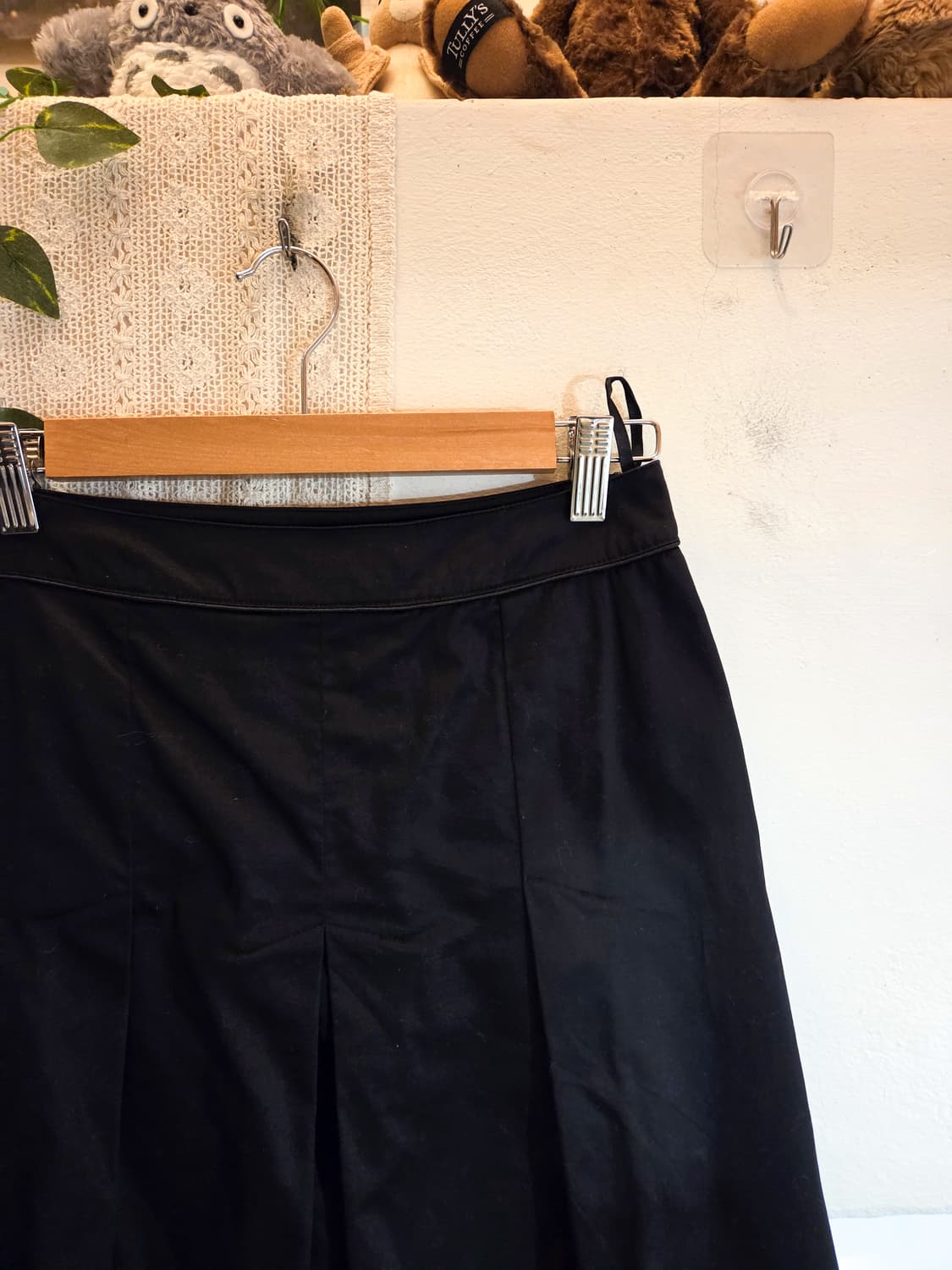 블랙 미디 스커트 상품이미지2