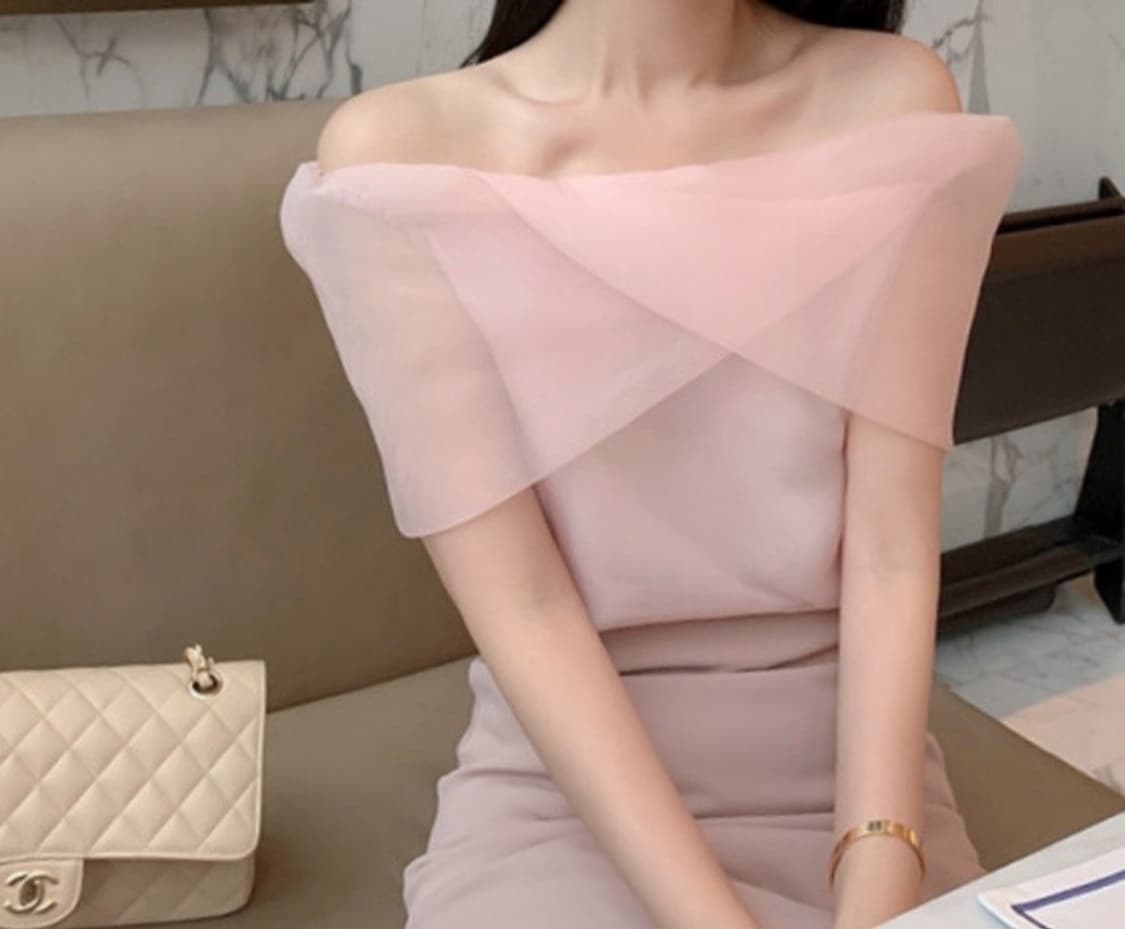 오간자 오프숄더 나시블라우스 상품이미지5