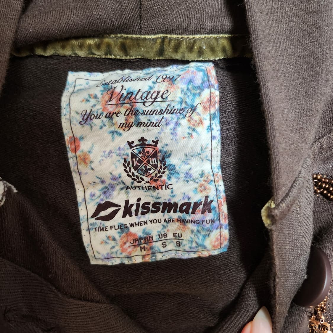 키스마크 kissmark 빈티지 후드티 상품이미지3