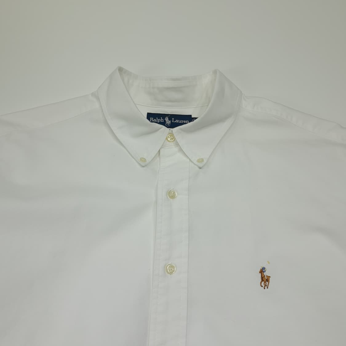 CL468 2XL 폴로 90s 코튼 멀티포니 화이트 셔츠 남방 상품이미지2