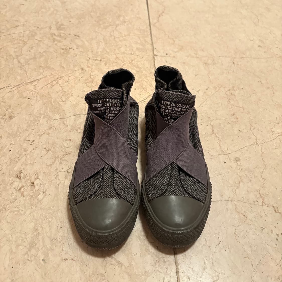 Zucca 러버 스트랩 캔버스 스니커즈 (그레이) 상품이미지2