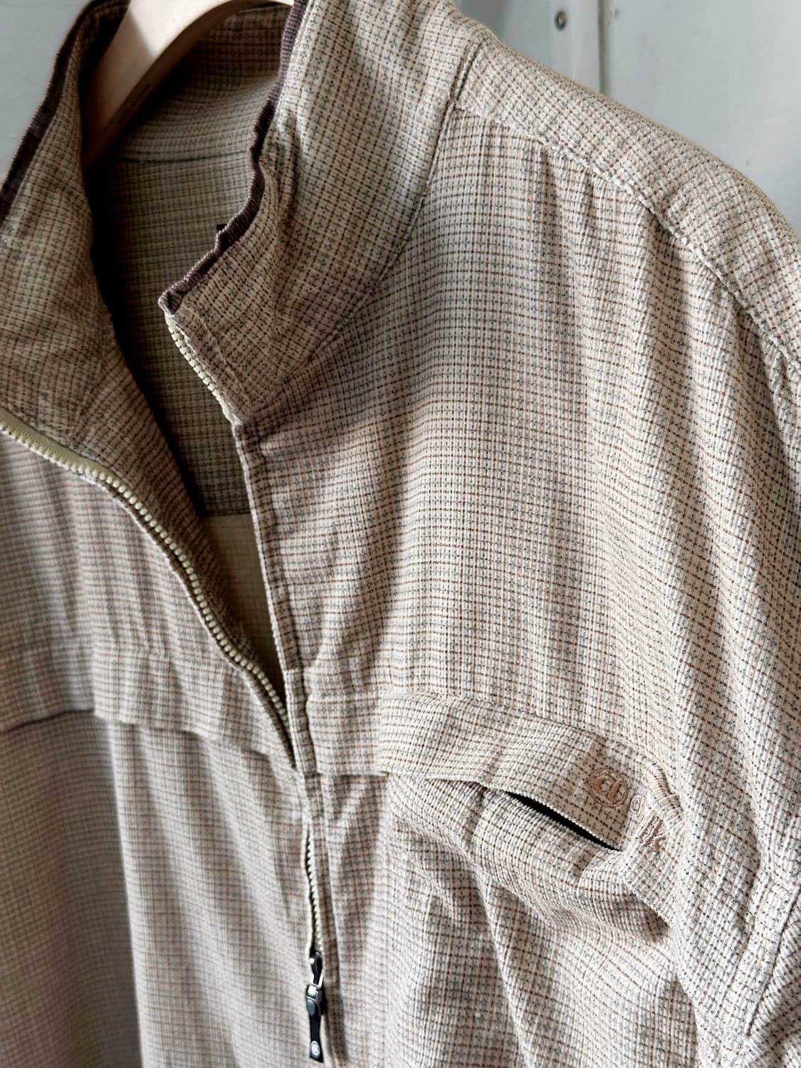 Design check shirket zip blouson 상품이미지6