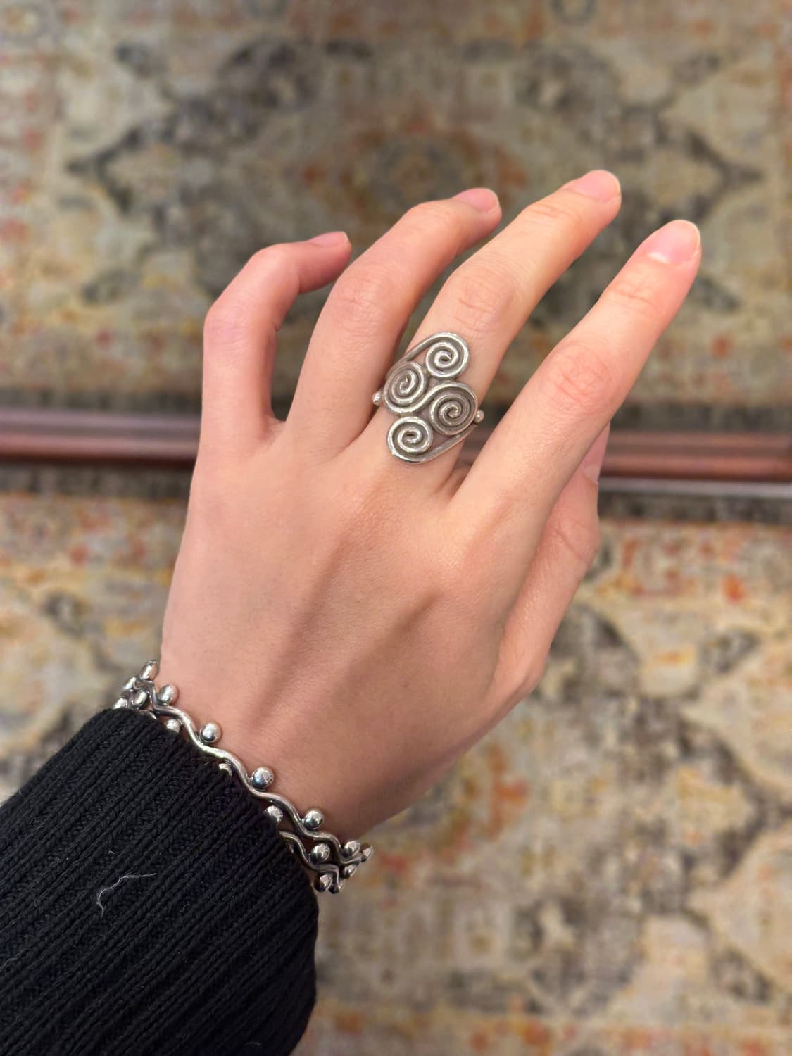 (Only 1)Musta Spiral Karensilver Ring 상품이미지3