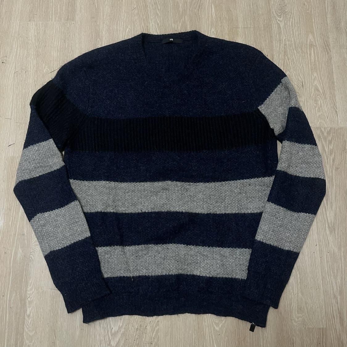 한섬 시스템 알파카 모헤어 스트라이프 니트 XL/105  상품이미지1