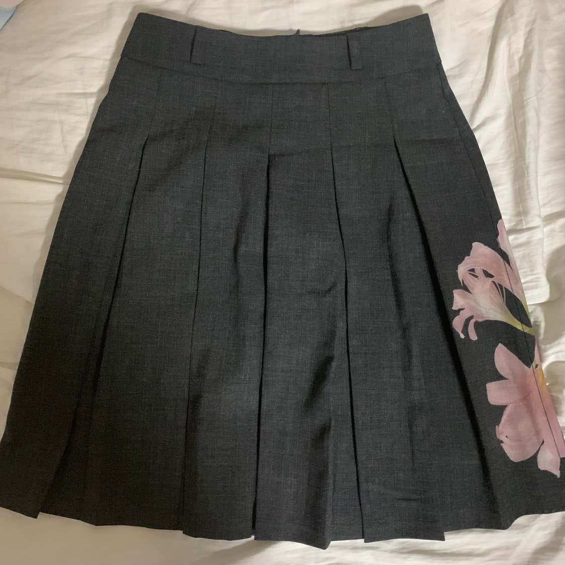 사상화 그래픽 미디 스커트 상품이미지2