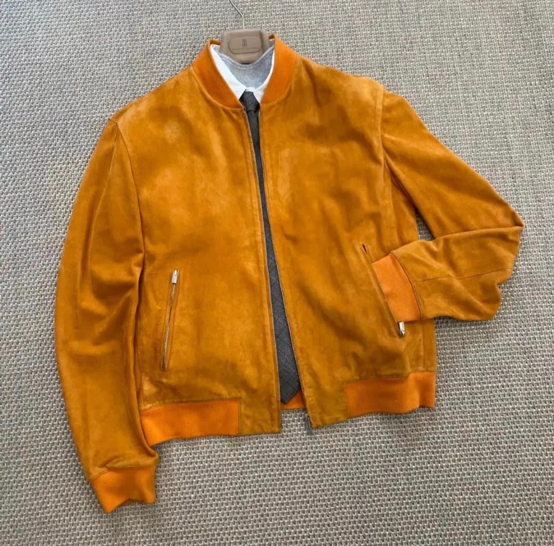 HERMES 에르메스 프랑스산 최상급 하이엔드 시그니처 오렌지 스웨이드 상품이미지1