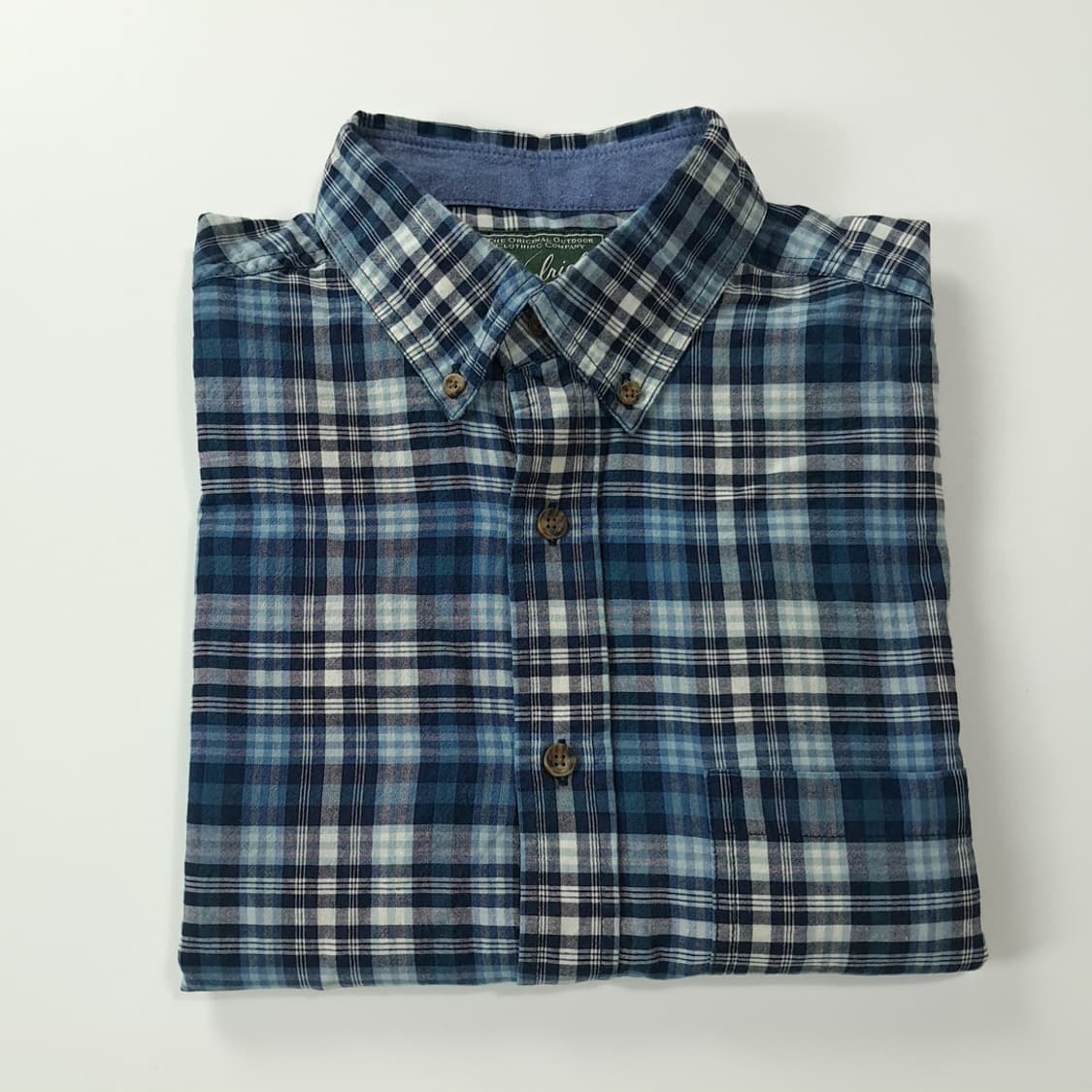 CK438 M 울리치 90s 타탄체크 블루 반팔 셔츠 남방 상품이미지7