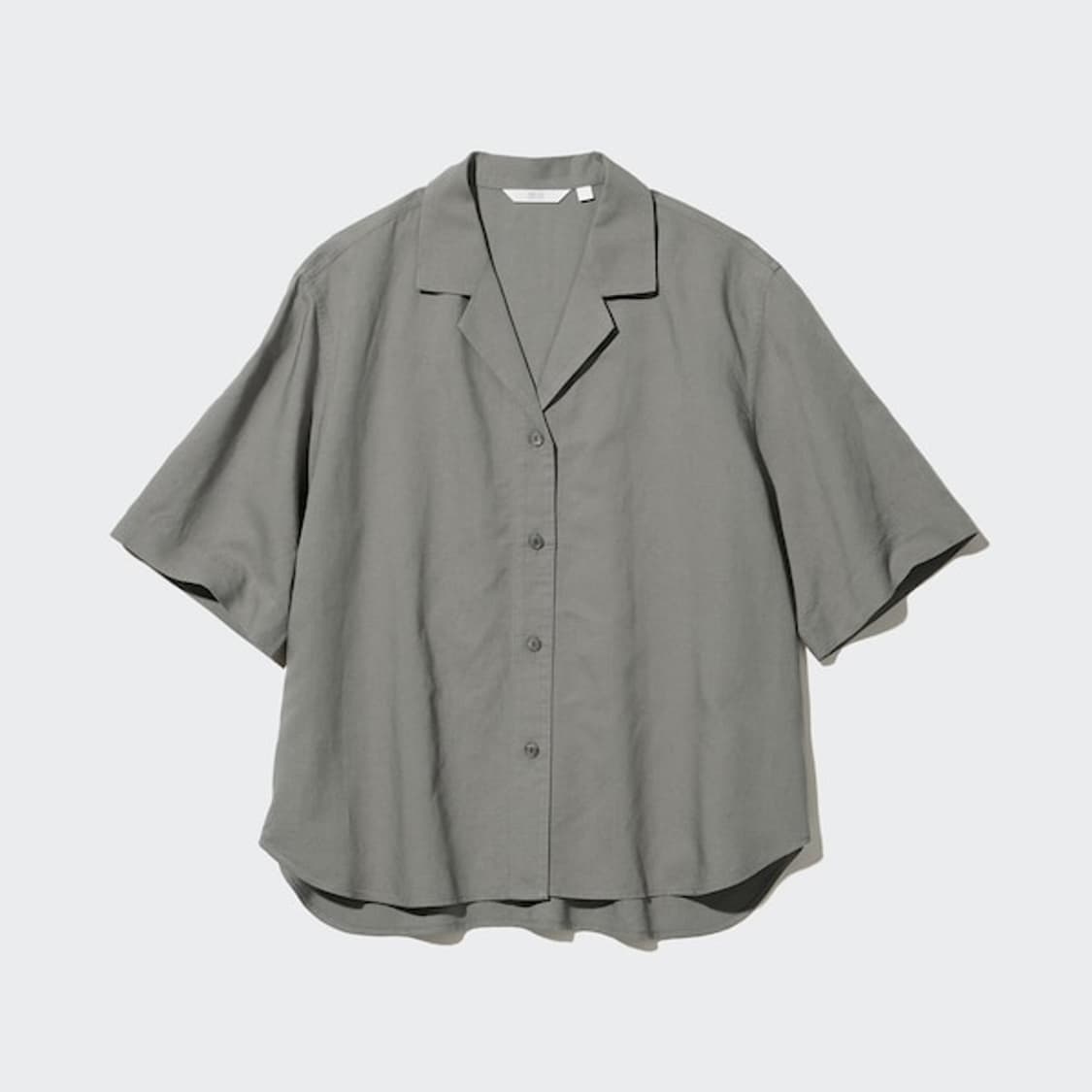 UNIQLO 리넨 블렌드 오픈 카라 셔츠 상품이미지1