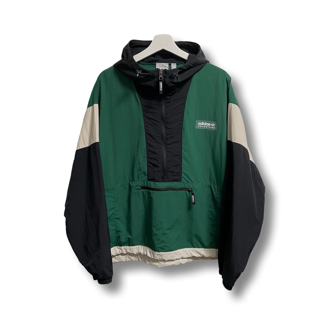 [XL] 아디다스 어드벤처 빈티지 올드스쿨 아노락 바람막이 그린 상품이미지1
