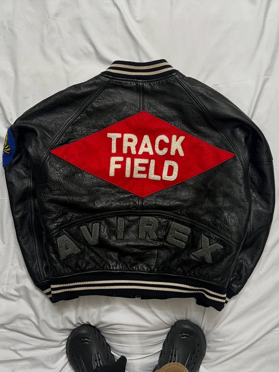 아비렉스 트랙필드 바시티자켓 가죽자켓 상품이미지1
