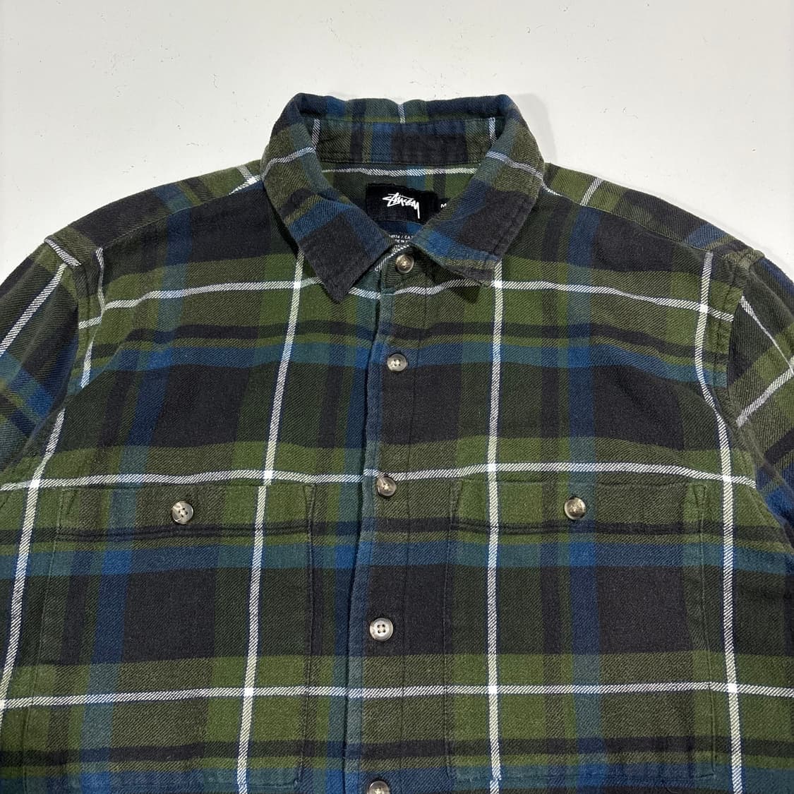 스투시 그린 체크 셔츠 상품이미지2