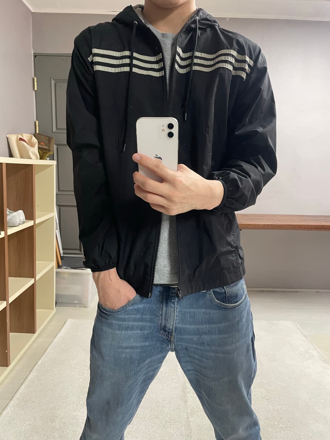 M) 아디다스 후드 바람막이 상품이미지1