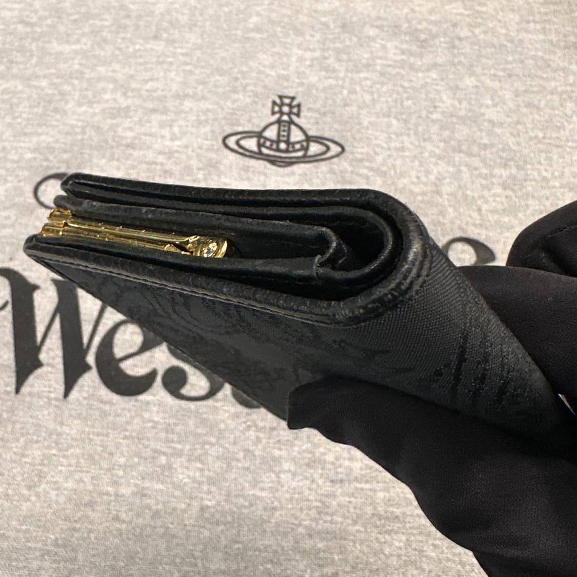 비비안웨스트우드 오브 캔버스 가마구치 지갑 상품이미지9