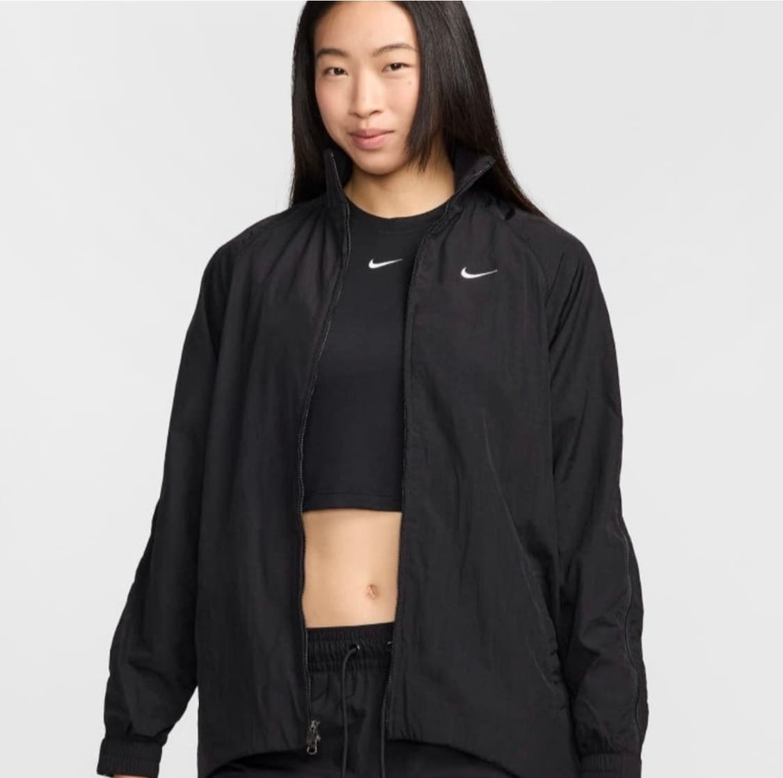 나이키 NSW 컬렉션 오버사이즈 리펠 풀집업 자켓 [블랙-M] 상품이미지2