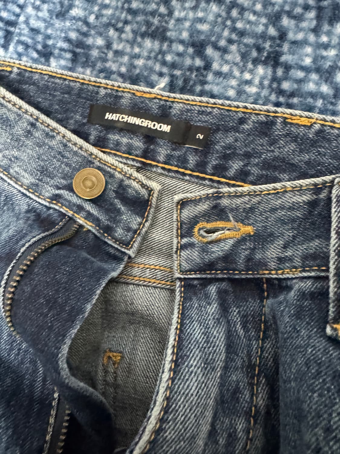 해칭룸 와이드 커브진 워시드블루 2 상품이미지3