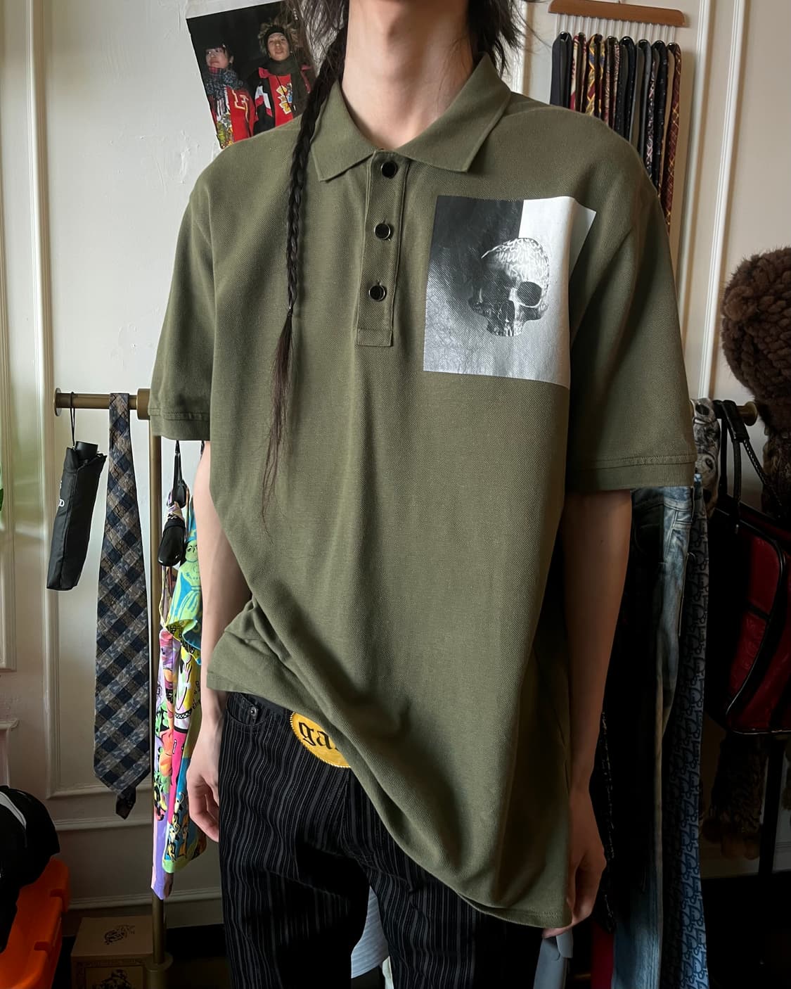 JUST CAVALLI 19ss Skull Printed PK-Shirt 상품이미지2