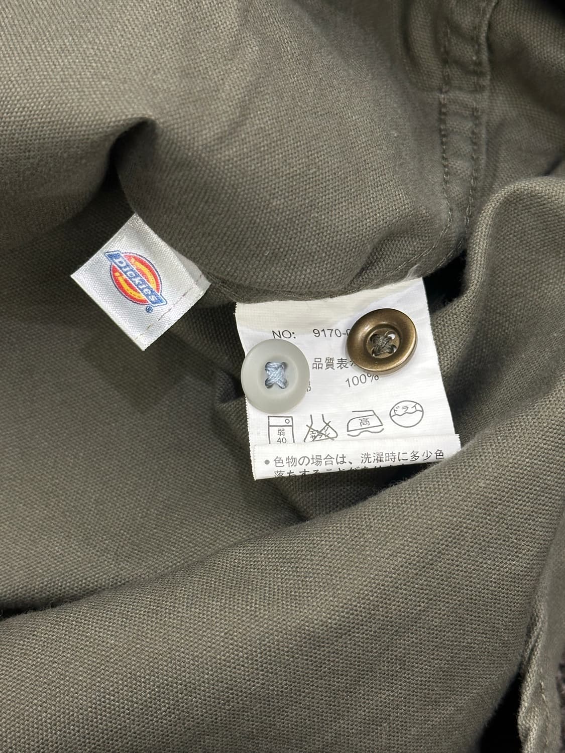 L)Dickies vintage 패치 디테일 카키 워크셔츠 상품이미지4