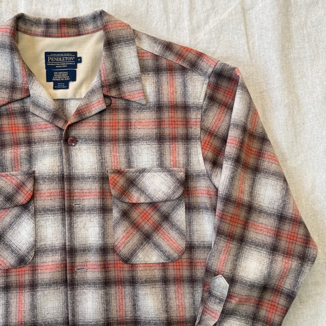 펜들턴 브라운 울 체크셔츠 M 상품이미지2