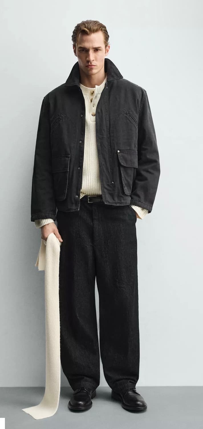 자라 플프맛 워싱 포켓 릴렉스핏 자켓 상품이미지1