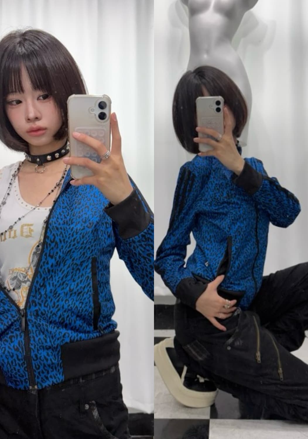 🎸Adidas 블루 레오파드 져지🎸 상품이미지1