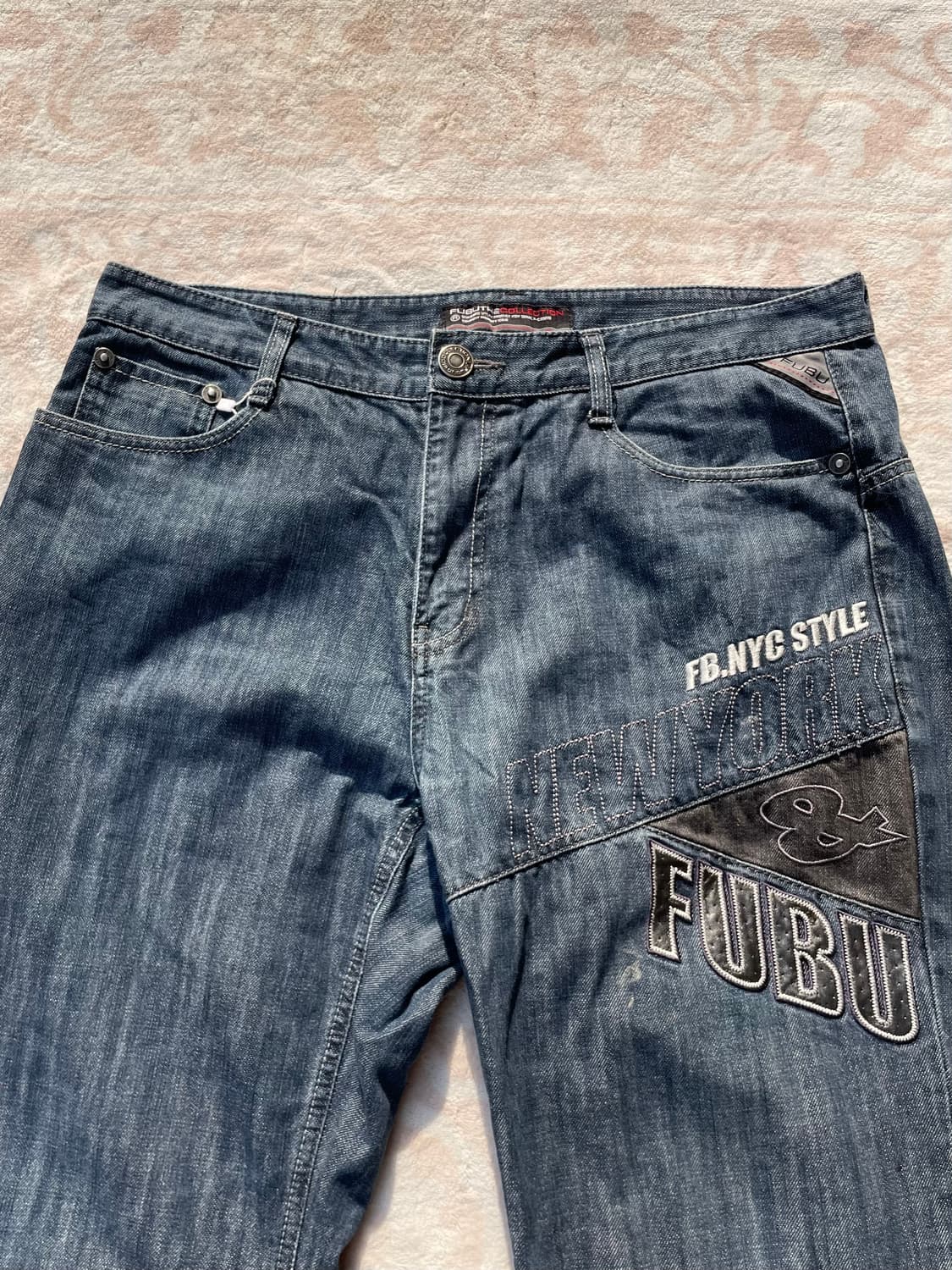 FUBU Embroidered Denim Jeans  상품이미지4