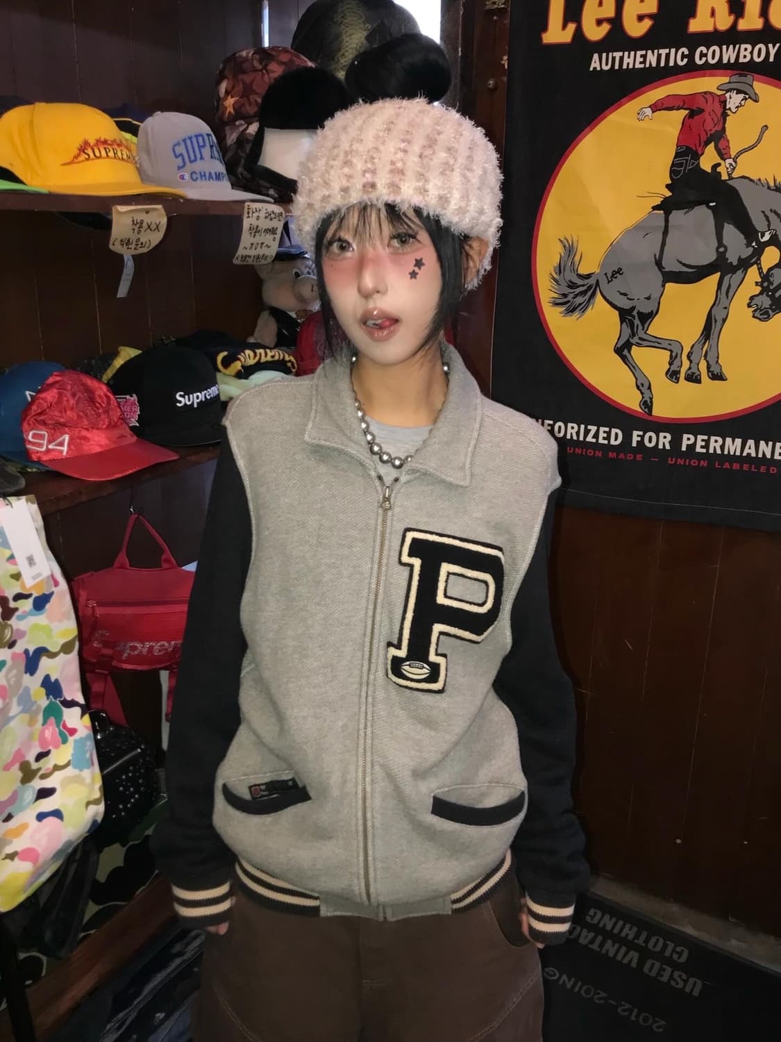 Polo Big Logo Knit Varsity Jacket 상품이미지1