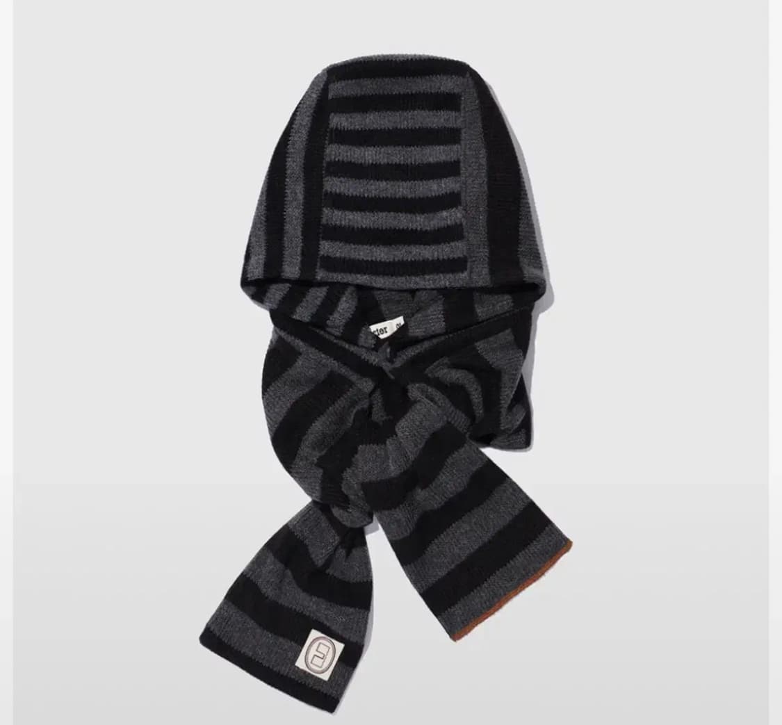 카락터 바라클라바 Striped knit balaclava muffle 상품이미지1