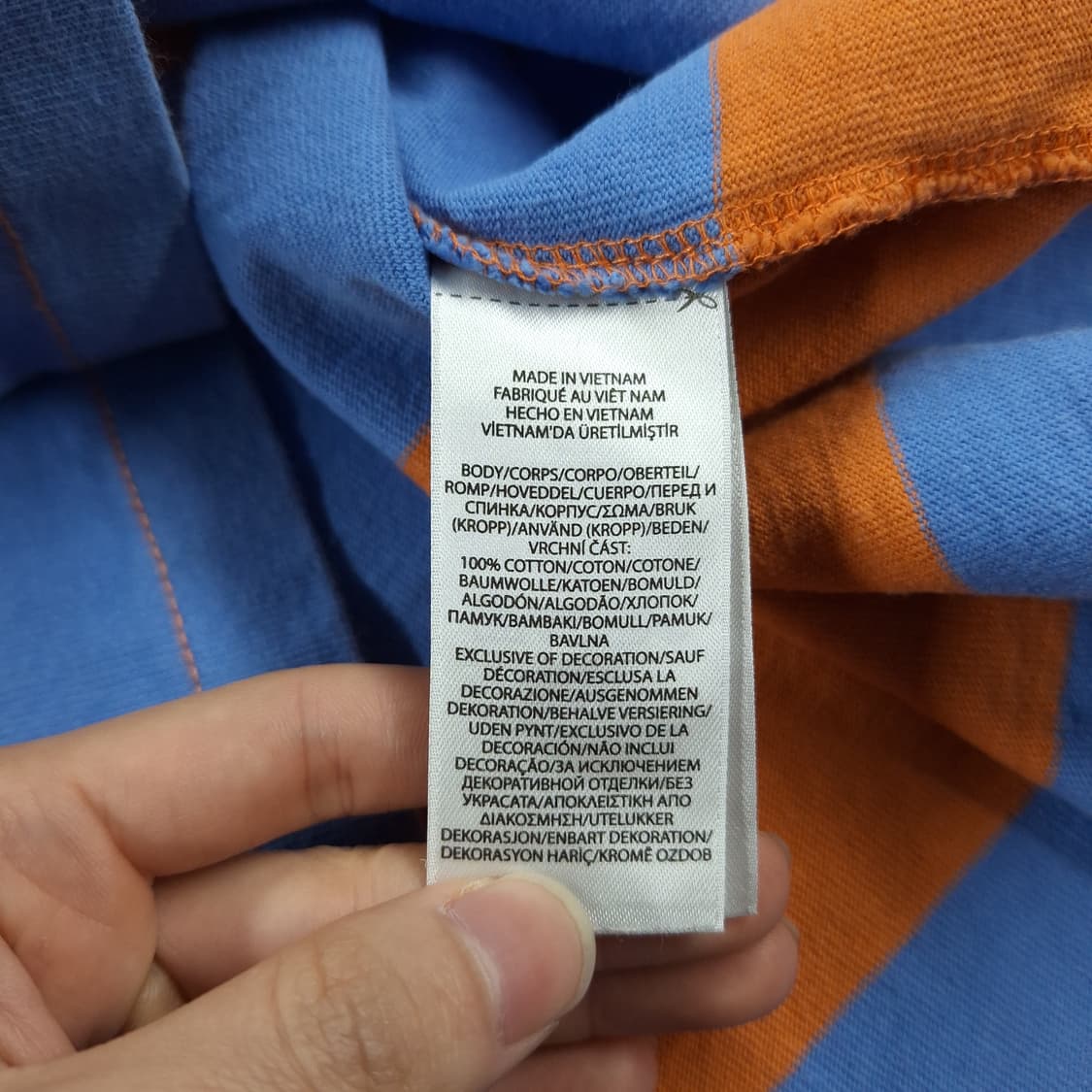 폴로랄프로렌 오렌지 스카이블루 네이비포니 클래식핏 카라넥 긴팔 티셔츠 상품이미지7