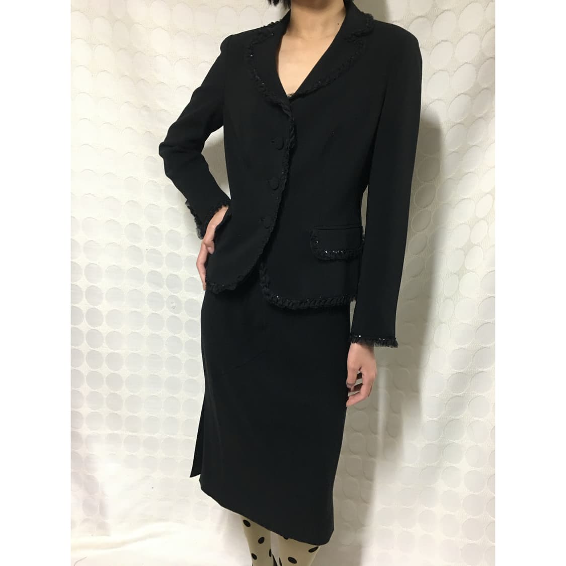 Moschino 스팽글 레이스 프릴 셋업 상품이미지2