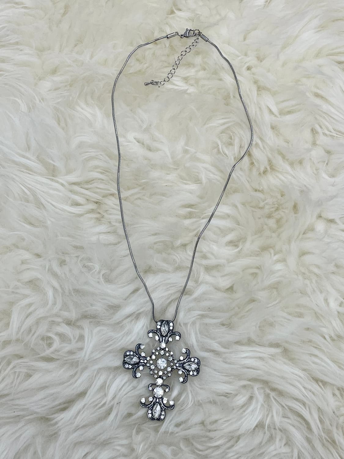 십자가 큐빅 엔틱 네크리스 상품이미지5