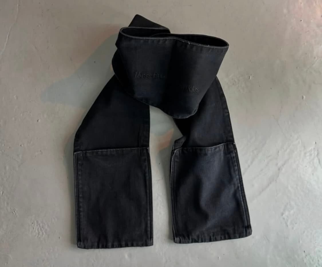 플라스틱프로덕트 MPa DENIM MUFFLER (BLACK) 머플러 상품이미지2