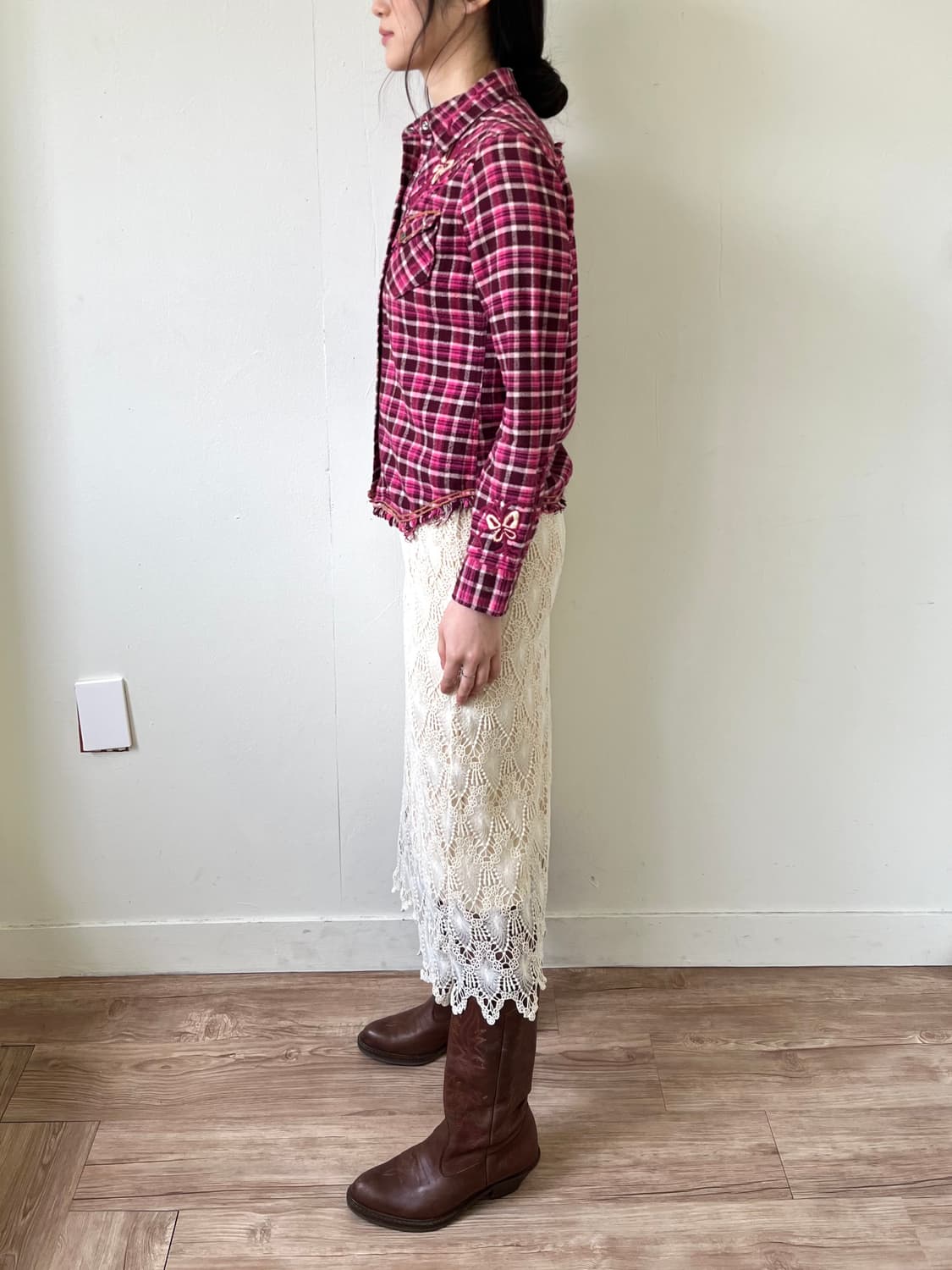 SAISON DE PAPILLON 패턴 시스루 스커트  상품이미지8