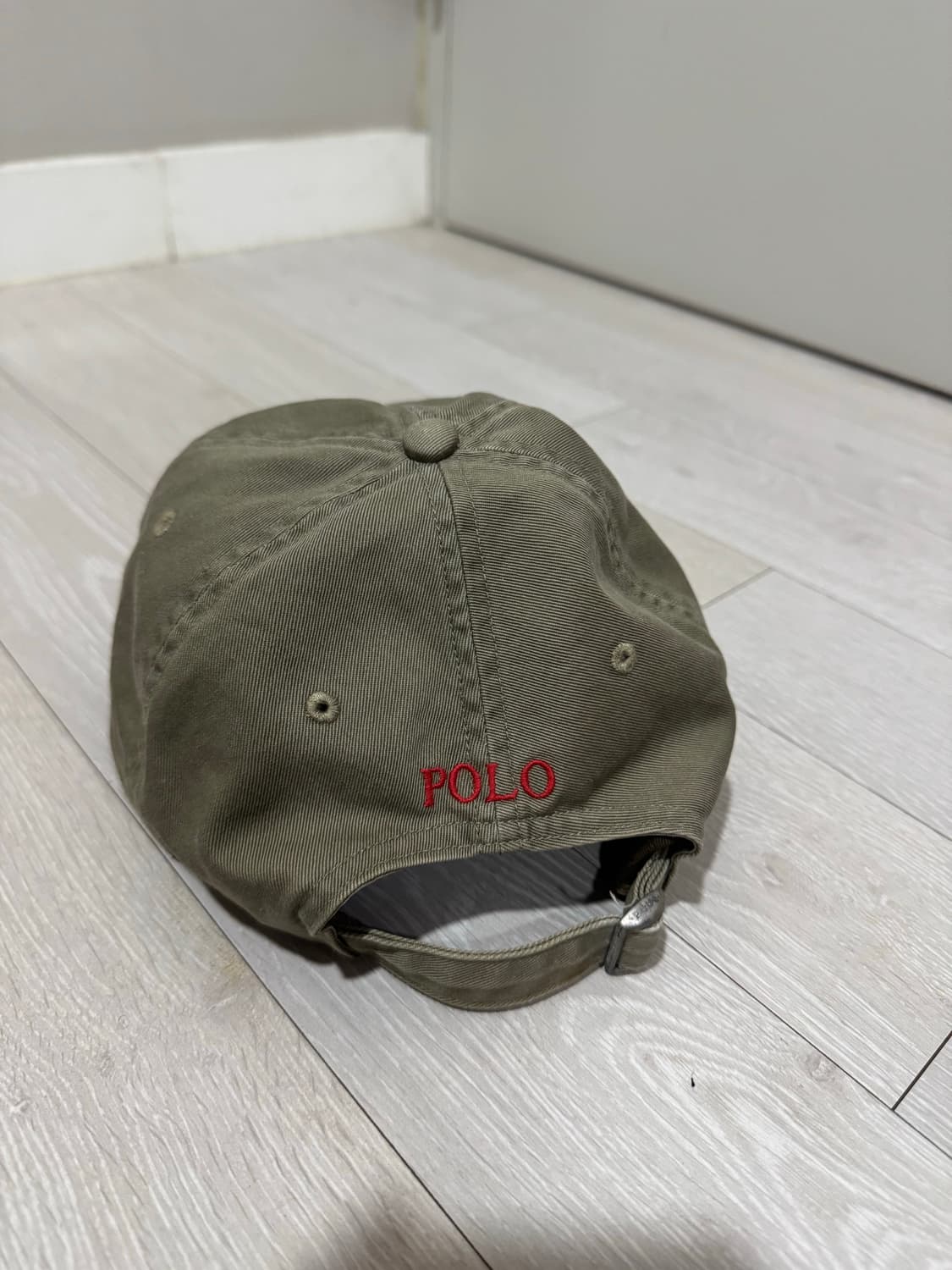 폴로 00‘s 피그먼트 카키 볼캡  상품이미지3