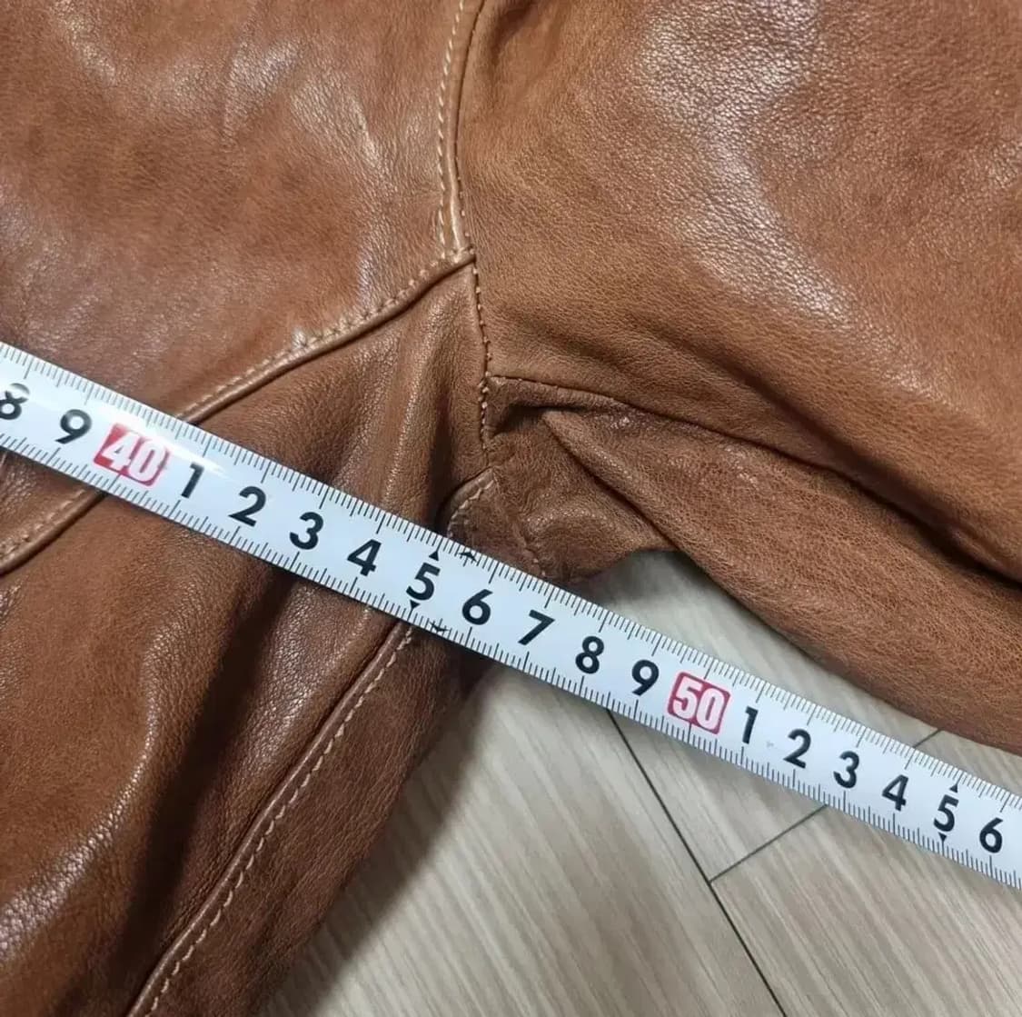 닐바렛 쭈글이 가죽 자켓 브라운(S) 상품이미지10