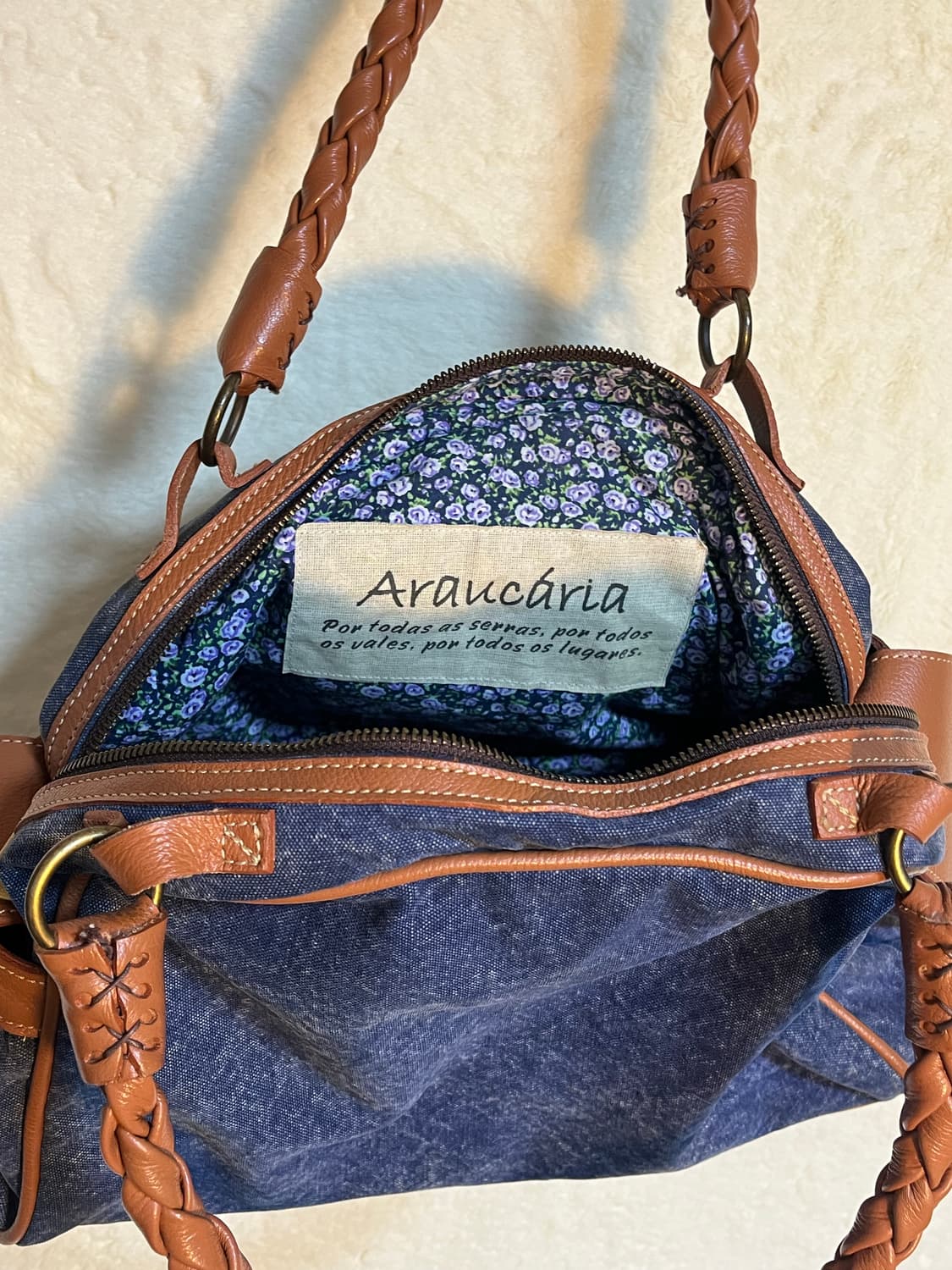 빈티지 Araucária 자수 비즈 토트백 숄더백 상품이미지5