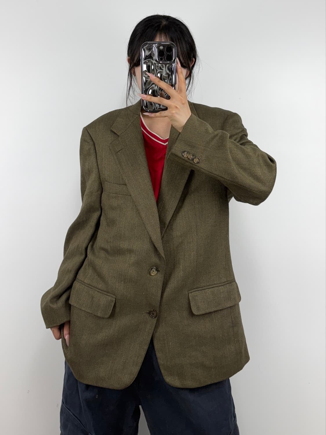 버버리 빈티지 울 블레이저 자켓 E0629 상품이미지1
