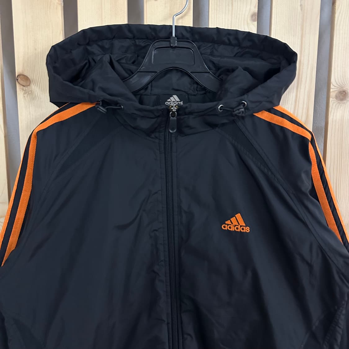 (M) 아디다스 블랙 오렌지 바람막이 자켓 상품이미지3