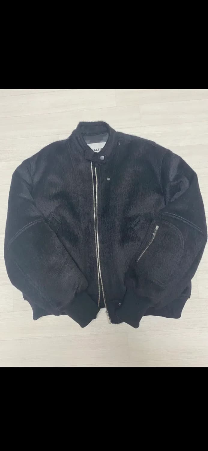 알렌느 스터드 바이커 알파카 블루종 상품이미지2