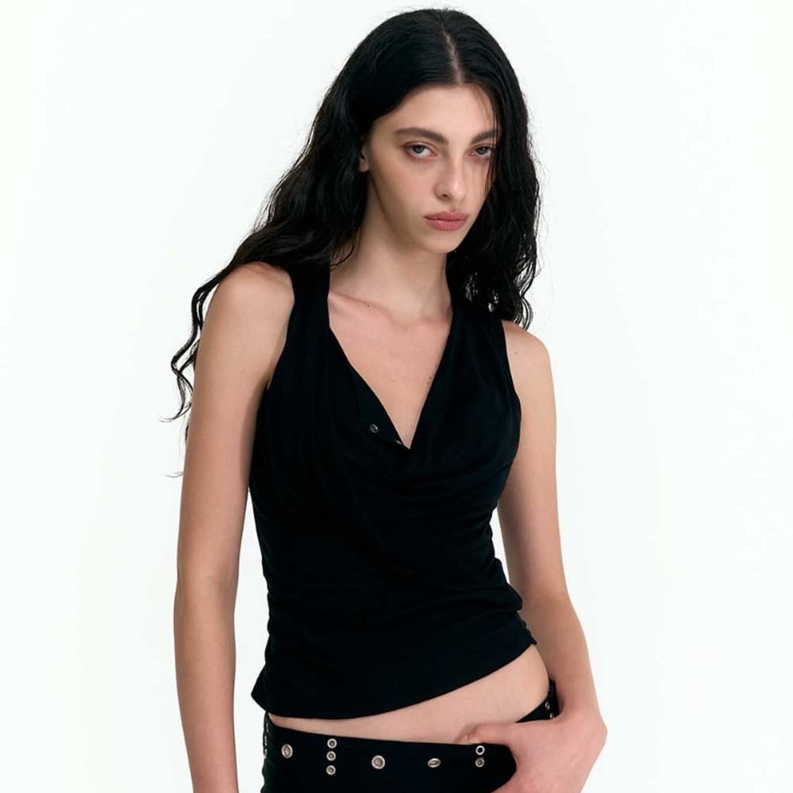 2000archives DRAPED HENLEY TANK 상품이미지1